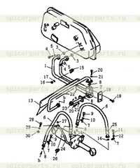 Гидравлический трубопровод (гидравлический бак → цилиндр рыхлителя) Гидравлический трубопровод (гидравлический бак → цилиндр рыхлителя)
